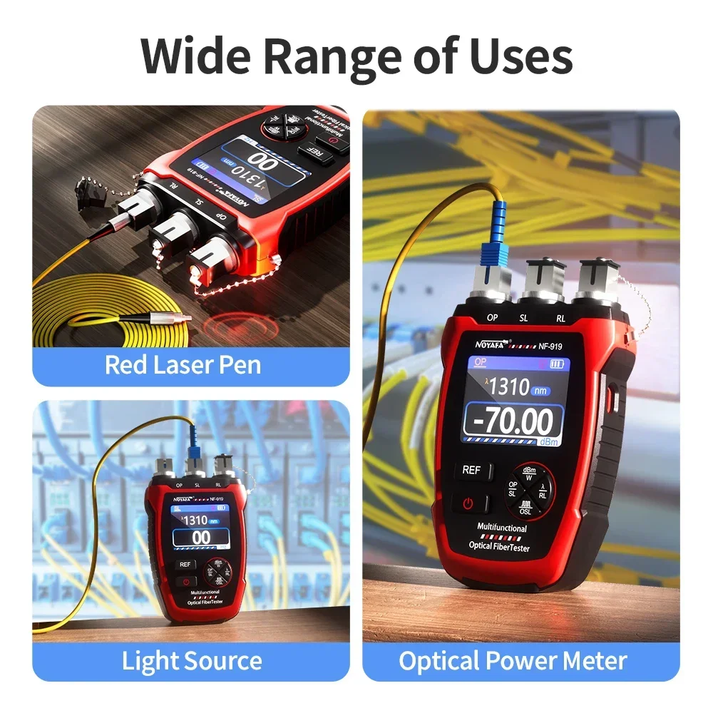Lighting Visual - Noyafa光ファイバーテスター,光パワーメーター,安定した光源,視覚障害ロケーター,光減衰測定,ref,vfl