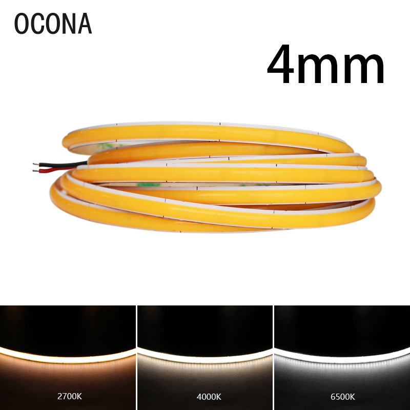 Lighting Mcqueen Bedroom Decor - 4 ミリメートル狭い COB LED ストリップライト車の壁の部屋の装飾 12V