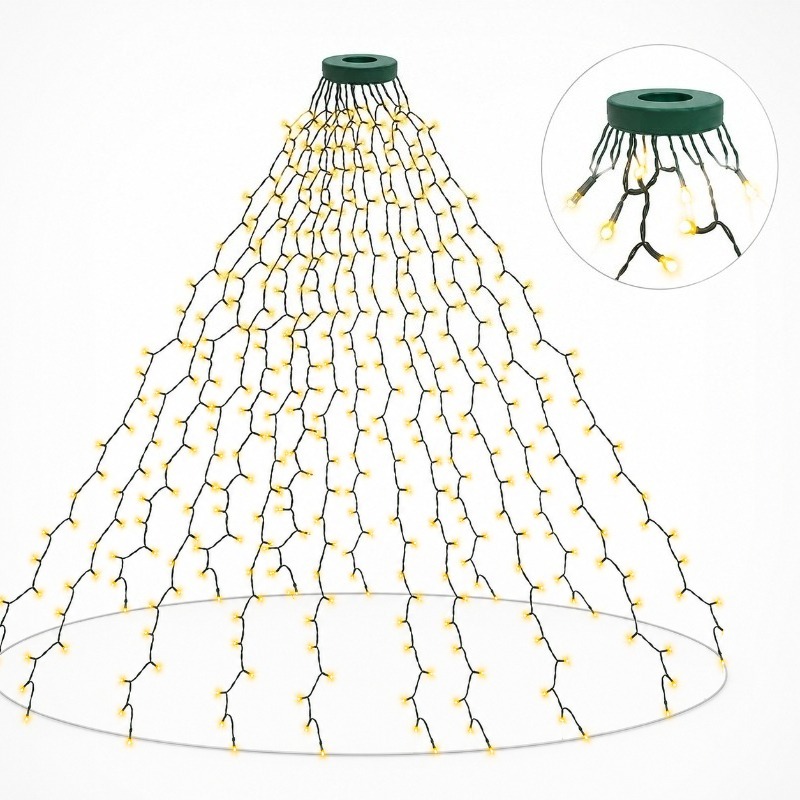 Lighting Christmas Decor - 防水USB LEDストリングライト、クリスマスツリー、結婚式、庭、休日の装飾に最適な8つの照明モード