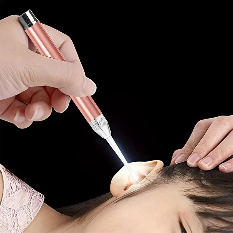 Lighting Visual - ステンレス製の光る耳かき、ライト付き耳掃除ツール、便利な耳かき道具