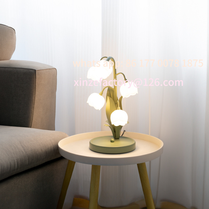 Decor Lighting Cy - カスタマイズ可能なLEDフラワーテーブルランプ装飾デスクライトクリエイティブデザインアートデコ3色景観照明寝室用