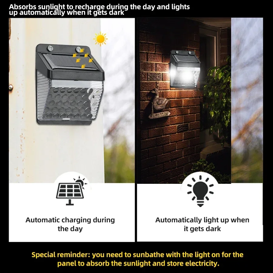 LED ソーラーライト PIR モーションセンサーウォールラ - Lighting Decoration Ideas のレビューと価格