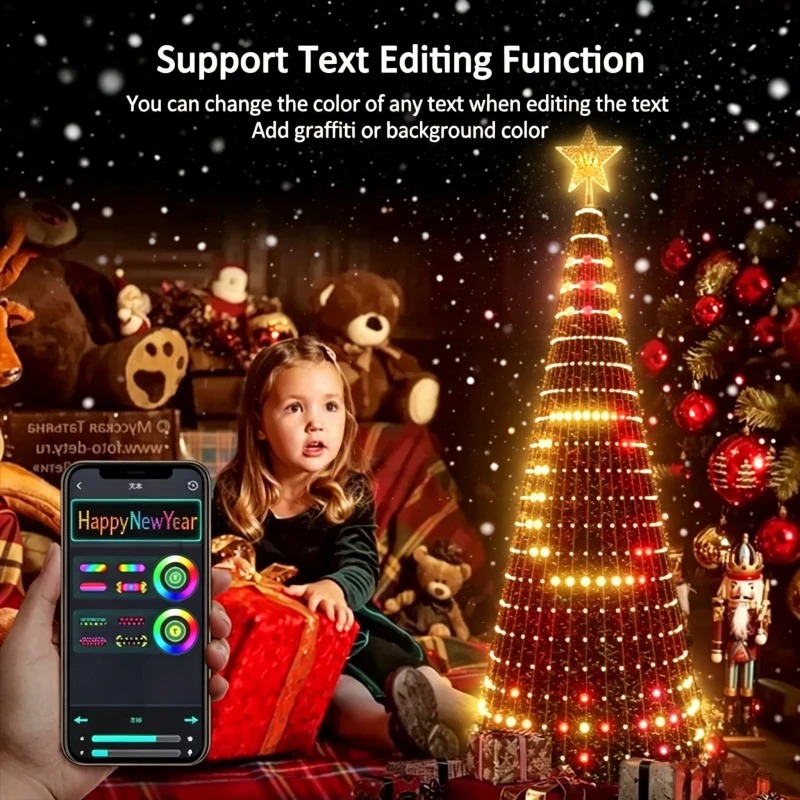 スマートRGBクリスマスツリートッパーライト、Bluetoo - Lighting Christmas Decor のレビューと価格