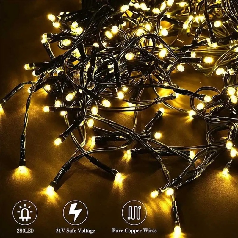 USB LED フェアリーストリングライト、防水クリスマスツ - Lighting Christmas Decor のレビューと価格
