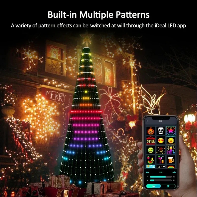 クリスマススターツリーライトRGB LED、Bluetoot - Lighting Christmas Decor のレビューと価格