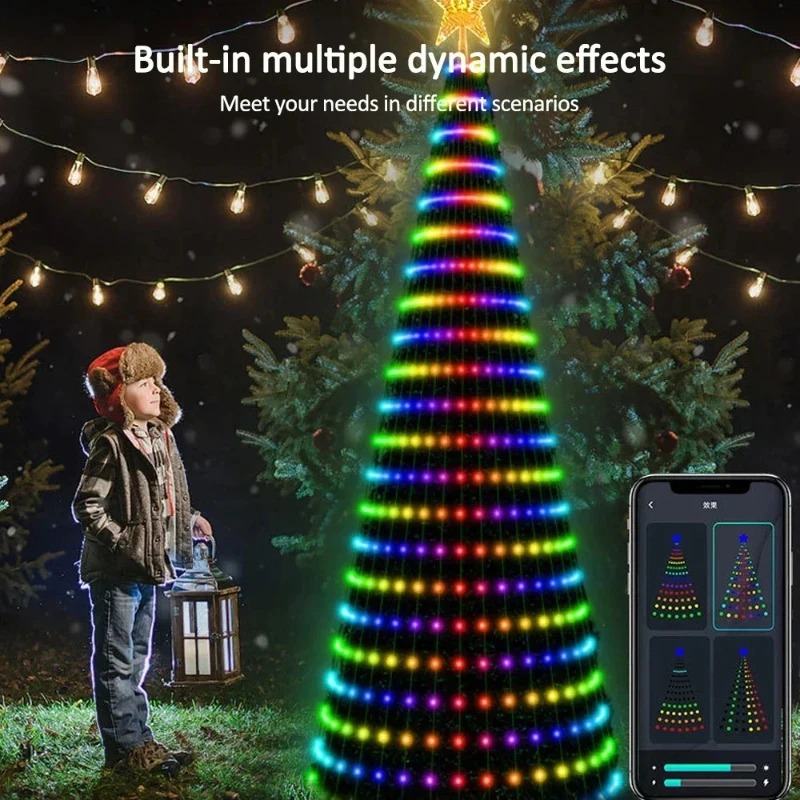 クリスマススターツリーライトRGB LED、Bluetoot - Lighting Christmas Decor のレビューと価格