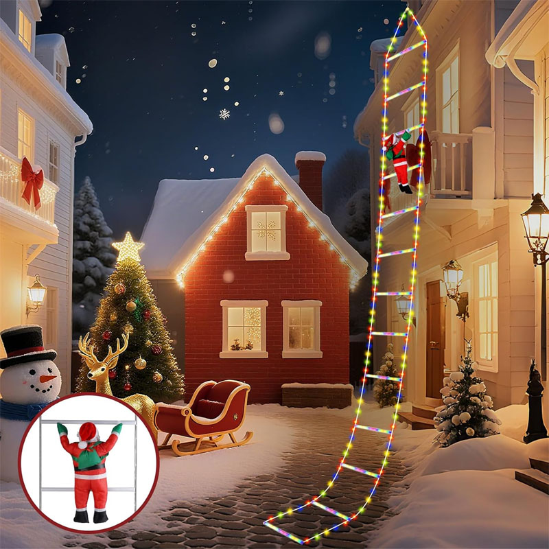 LEDクリスマスライト クリスマス装飾用はしご型ライトストリ - Lighting Christmas Decor のレビューと価格
