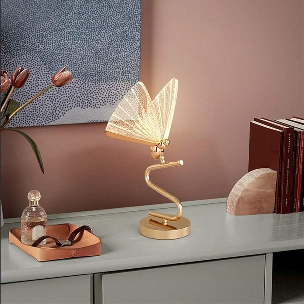 【新商品】蝶の装飾が施された6W LEDデスクランプ。リビン - Lighting Decor Bedroom のレビューと価格