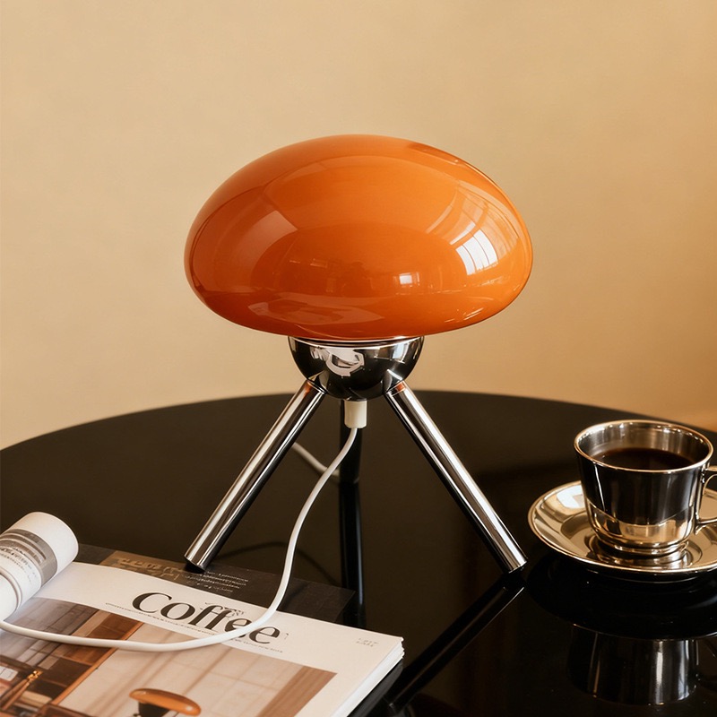 バウハウス北欧風ガラス製マッシュルーム型RGBリモコン付きテ - Lighting Decor Bedroom のレビューと価格