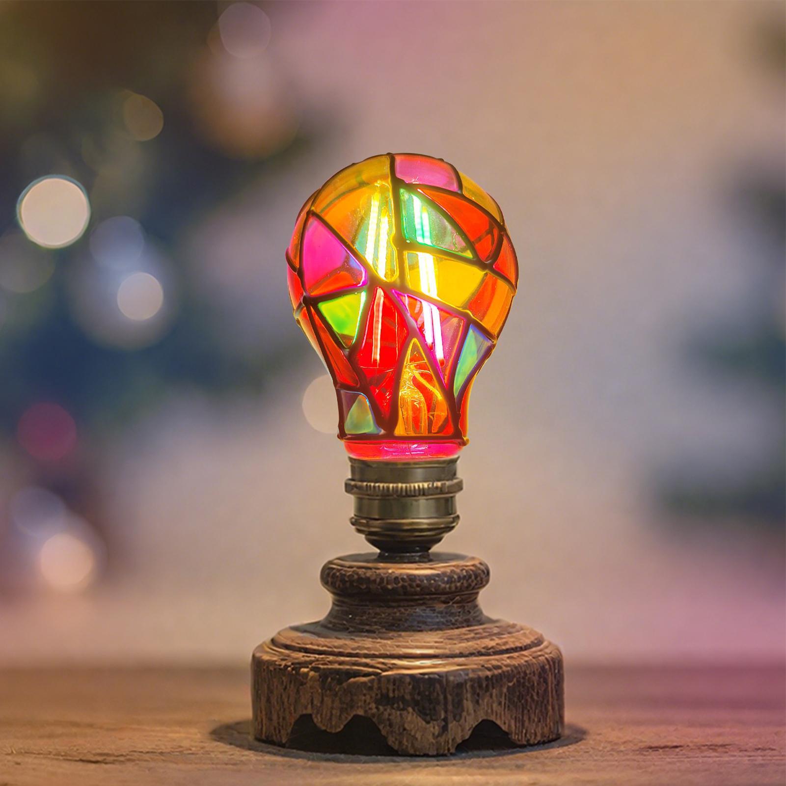 装飾用電球 E27口金 A60 6W 手描きモザイク模様 ク - Lighting Christmas Decor のレビューと価格