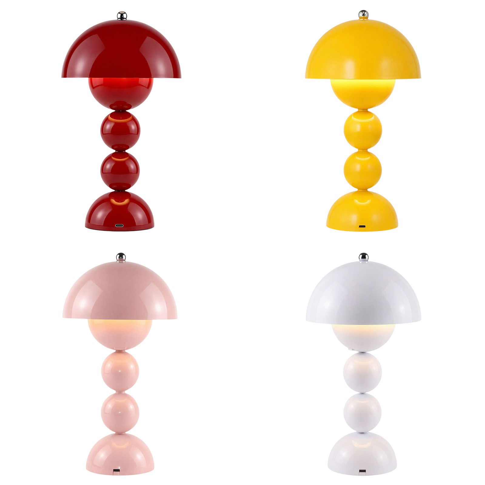 ヴィンテージ風のきのこ型テーブルランプ。USB接続で、3段階 - Lighting Decor Bedroom のレビューと価格