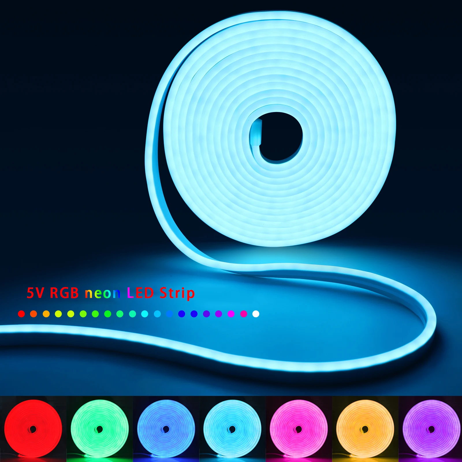 1-5m RGB LEDネオンストリップライト 5V USB - Lighting Decoration Ideas のレビューと価格